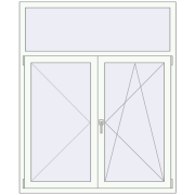 REHAU OPTIMUM EURO-DESIGN 70 1350x1650 mm RAL 9016 Traffic white two-sided