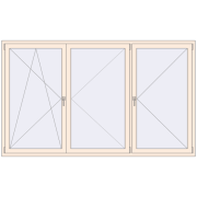 Okna skrzydłowe 2500x1500 mm REHAU OPTIMUM EURO-DESIGN 70 CREAME_WHITE_50L-2 dwustronny