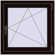 REHAU OPTIMUM EURO-DESIGN 70 750x750 mm BLACK_BROWN two-sided