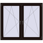 REHAU ENERGY-SAVING SYNEGO MD 1530x1295 mm BLACK_BROWN dwustronny