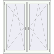 Okna skrzydłowe 1470x1630 mm EPSILON OPTIMA RAL 9016 Traffic white dwustronny