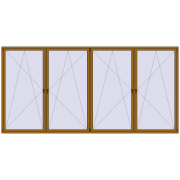 REHAU ENERGY-SAVING SYNEGO MD 4700x2300 mm LIGHT_OAK two-sided