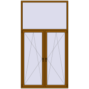 REHAU OPTIMUM EURO-DESIGN 70 1470x2720 mm GOLDEN OAK two-sided