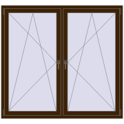 REHAU ENERGY-SAVING SYNEGO MD 1650x1535 mm DARK_OAK dwustronny REHAU ENERGY-SAVING SYNEGO MD 1650x1535 mm DARK_OAK dwustronny