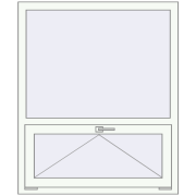 Tilt-and-Turn 1000x1200 mm EPSILON OPTIMA RAL 9016 Traffic white two-sided