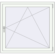 REHAU BRILLANT DESIGN 1080x980 mm RAL 9016 Traffic white two-sided