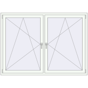 REHAU OPTIMUM EURO-DESIGN 70 1800x1320 mm RAL 9016 Traffic white two-sided