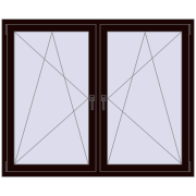 REHAU ENERGY-SAVING SYNEGO MD 1620x1310 mm CHOCOLATE_BROWN dwustronny