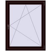 REHAU OPTIMUM EURO-DESIGN 70 1000x1250 mm CHOCOLATE_BROWN two-sided