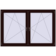 Okna skrzydłowe 1830x1175 mm REHAU ENERGY-SAVING SYNEGO MD CHOCOLATE_BROWN dwustronny