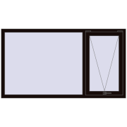 REHAU BRILLANT DESIGN 1800x1000 mm BLACK_BROWN two-sided