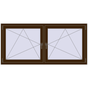 REHAU ENERGY-SAVING SYNEGO MD 1830x830 mm DARK_OAK dwustronny