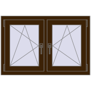 Okna skrzydłowe 1005x665 mm REHAU ENERGY-SAVING SYNEGO MD DARK_OAK dwustronny