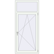 REHAU ENERGY-SAVING SYNEGO MD 800x1800 mm RAL 9016 Traffic white two-sided