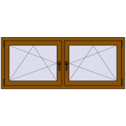 REHAU ENERGY-SAVING SYNEGO MD 1605x650 mm GOLDEN OAK dwustronny