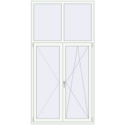 REHAU OPTIMUM EURO-DESIGN 70 1200x2350 mm RAL 9016 Traffic white two-sided