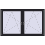 Okna skrzydłowe 1840x1085 mm REHAU ENERGY-SAVING SYNEGO MD BLACK_ULTI-MATT dwustronny Okna skrzydłowe 1840x1085 mm REHAU ENERGY-SAVING SYNEGO MD BLACK_ULTI-MATT dwustronny