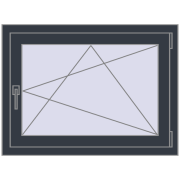 Okna skrzydłowe 900x700 mm EPSILON OPTIMA ANTHRACITE_GREY_STRUKTURAL dwustronny