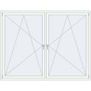 REHAU OPTIMUM EURO-DESIGN 70 2200x1700 mm RAL 9016 Traffic white two-sided