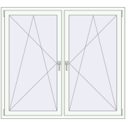 REHAU BRILLANT DESIGN 1600x1400 mm RAL 9016 Traffic white two-sided