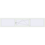 REHAU OPTIMUM EURO-DESIGN 70 3000x600 mm RAL 9016 Traffic white two-sided