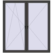 REHAU ENERGY-SAVING SYNEGO MD 2000x2200 mm BASALT_GREY two-sided