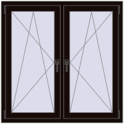 REHAU OPTIMUM EURO-DESIGN 70 1200x1200 mm BLACK_BROWN dwustronny