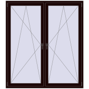 REHAU OPTIMUM EURO-DESIGN 70 1600x1800 mm CHOCOLATE_BROWN dwustronny