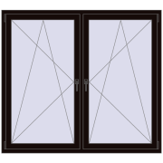 REHAU ENERGY-SAVING SYNEGO MD 1710x1475 mm BLACK_BROWN dwustronny