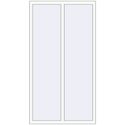 Tilt-and-Turn 1060x1960 mm EPSILON OPTIMA RAL 9016 Traffic white two-sided