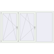REHAU OPTIMUM EURO-DESIGN 70 2440x1450 mm RAL 9016 Traffic white two-sided
