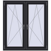 REHAU ENERGY-SAVING SYNEGO MD 1215x1295 mm BLACK_ULTI-MATT dwustronny REHAU ENERGY-SAVING SYNEGO MD 1215x1295 mm BLACK_ULTI-MATT dwustronny