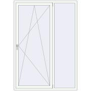 Okna skrzydłowe 1450x2050 mm REHAU OPTIMUM EURO-DESIGN 70 RAL 9016 Traffic white dwustronny