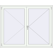 REHAU BRILLANT DESIGN 1600x1300 mm GOLDEN OAK external