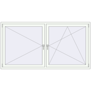 REHAU OPTIMUM EURO-DESIGN 70 2100x1100 mm RAL 9016 Traffic white two-sided