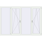 REHAU OPTIMUM EURO-DESIGN 70 2300x1600 mm RAL 9016 Traffic white two-sided