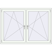 REHAU ENERGY-SAVING SYNEGO MD 1575x1115 mm ANTHRACITE_GREY_STRUKTURAL zewnętrzny