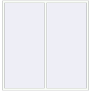 REHAU ENERGY-SAVING SYNEGO MD 2100x2170 mm RAL 9016 Traffic white two-sided