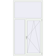 REHAU OPTIMUM EURO-DESIGN 70 1240x2330 mm RAL 9016 Traffic white two-sided